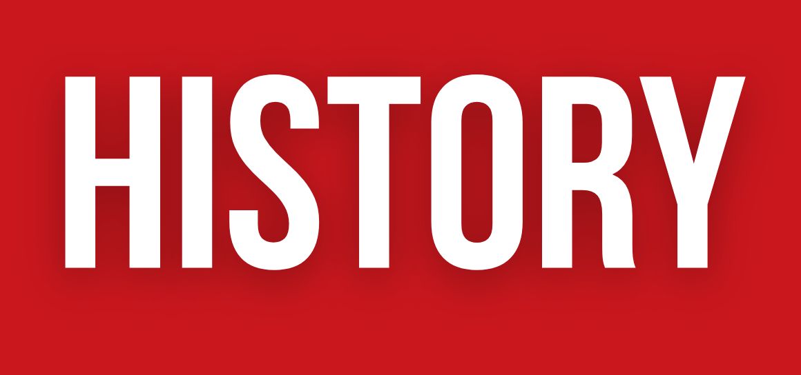 history text on red background